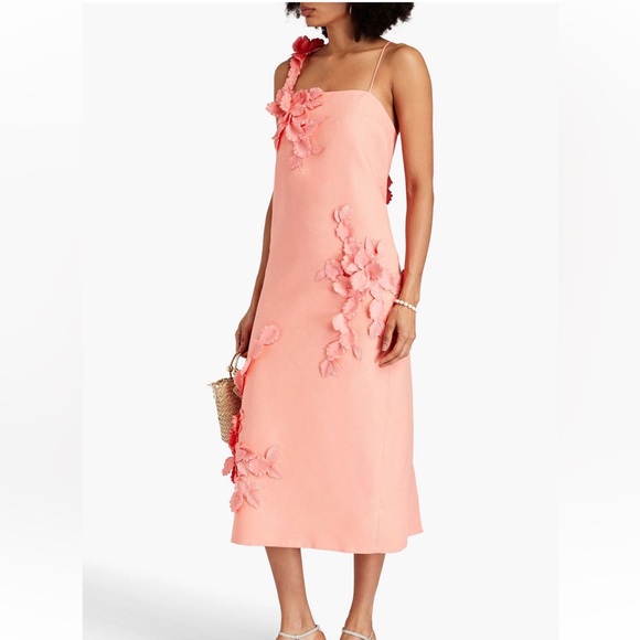 ZIMMERMAN Floral-Appliqué Linen Dress - Picture 7 of 7
